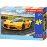 Puzzle 120 pi�ces : voiture de sport jaune