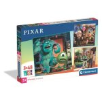 Puzzle enfant disney pixar 3x48 pi�ces walt disney fabriqu� en italie 25065 clementoni