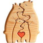 Puzzle familial en bois puzzle d?art en bois personnalisé la famille des ours Puzzle familial en bois puzzle d?art en bois personnalisé la famille des ours