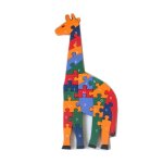 Puzzle girafe en bois alphabets et num�ros - jouet dapprentissage pr�coce - enfant - color�