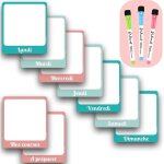 Puzzle magn�tique frigo - febest - 9 pi�ces - tableau hebdo - 12x14 cm - effa�able � sec - aimant� - ...