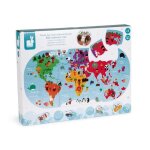 Puzzle du monde pour le bain - janod - 28 pices - jouet de bain original