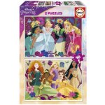 Puzzles 2x48 pices : princesses disney