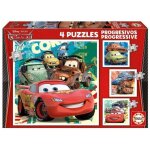 4 puzzles enfant disney pixar cars 12 / 16 / 20 / 25 pieces - flash mcqueen martin guido luigi etc. - ...