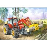 Puzzle tracteur du forestier - castorland - 60 pices - vhicules et engins