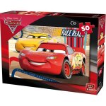 Puzzle 50 pieces cars : voiture flash mcqueen fait la course avec cruz ramirez - collection enfant disney ...