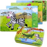 Puzzle en bois - zebra - 4 niveaux de difficulté - 4 puzzles - 2 ans et plus - animaux colorés Puzzle en bois - zebra - 4 niveaux de difficulté - 4 puzzles - 2 ans et plus - animaux colorés
