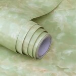 Pvc de marbre papier auto - adh�sif imperm�able � lhuile autocollant de porte de table pour meubles cuisine ...