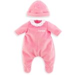Pyjama rose et bonnet - corolle - vtements - pour poupon 30cm - ds 18 mois