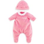 Pyjama rose et bonnet - corolle - vtements - pour poupon 36cm - ds 2 ans