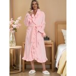 Pyjama rose peignoir de bain longueur 130cm v�tements de maison