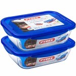 Pyrex - cook&go - boîte rectangulaire en vere avec couvercle 20 * 15 cm Pyrex - cook&go - boîte rectangulaire en vere avec couvercle 20 * 15 cm