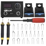 Pyrograveur sur bois graveur bois 60 watts affichage num�rique kit avec 33 pointes de fil r�glable de ...