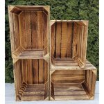Pyxidas lot de 4 caisses en bois pour le stockage lorganisation et la dcoration intrieure effet brl ...