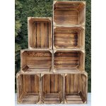 Pyxidas lot de 8 caisses en bois pour le stockage lorganisation et la dcoration intrieure effet brl ...