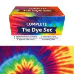 Qbix tie dye lot de 15 couleurs ? kit complet de teinture pour tissu tie dye avec �lastiques et flacons ...