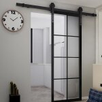 Qian 200cm quincaillerie pour porte coulissante kit de rail pour porte suspendue ensemble complet industriel ... Qian 200cm quincaillerie pour porte coulissante kit de rail pour porte suspendue ensemble complet industriel ...