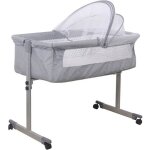 Qian berceau b�b� avec matelas et moustiquaire lit cododo � roues lit dappoint multifonctionnel - gris ...