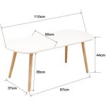 Qian table basse en bois scandinave blanc - table de salon sera un complément parfait à votre salon - ... Qian table basse en bois scandinave blanc - table de salon sera un complément parfait à votre salon - ...