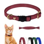 Qianruida collier chat anti tranglement collier chatonen cuir collier chat rglable colliers de scurit ...
