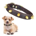 Qianruida collier pour chien en cuir � pointes rivets clout�s en cuir - xl