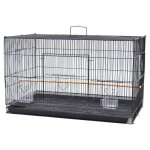 Qifashmagrande volire cage  oiseaux75. 5 * 45 * 45cm (noir)