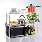 Qifashmameuble etagere - lot de 2 tagre multifonctionsupport de four  micro - ondes extensibleavec ...
