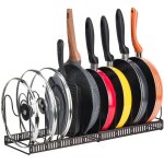 Qifashma®porte casseroles 2 en 1range - casseroles réglables separateur Qifashma®porte casseroles 2 en 1range - casseroles réglables separateur