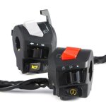 Qiilu interrupteur de guidon de moto 2 pices universel 7 / 8 `` interrupteur de commande de clignotant ...