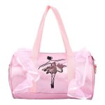 Sac de danse - qiilu - enfant - bandoulire - rose - motif de danseuse  paillettes