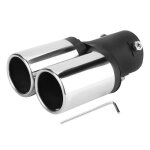 Qiilu tuyau dchappement de voiture double tuyau dchappement modifi par voiture universelle en acier ...