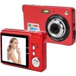 Appareil photo num�rique ql - zoom 8x - 18 mp - �cran lcd 27 pouces - microphone int�gr� - rouge
