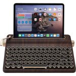 Ql75 clavier m�canique r�tro sans fil hot - swap keycaps rondes punk rgb programmable qmk / via tri - ...