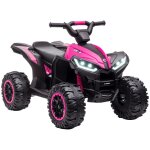 Quad buggy �lectrique enfant 12 v 6 km / h max. effets lumineux selle pour enfant 3 - 5 ans m�tal pp ...