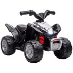 Quad �lectrique enfant 1. 5 - 3 ans noir - 65. 5x38. 5x43. 5cm vitesse 2. 8km / h phares led - jeu s�curis� ...