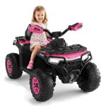 Quad �lectrique enfant 12v smt - 918 ? 3 - 8 ans batterie 12v4. 5ah led / musique usb sans fil vitesse ...