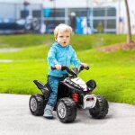 Quad �lectrique pour enfant 28 km / h phares led pour les enfants de 15 � 3 ans noir 655 x 385 x 435 ...