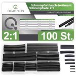 Quadrios 22ca167 assortiment de gaines thermor�tractables noir taux de retreint:2:1 1 set