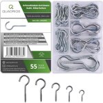 Quadrios 22sa052 assortiment de crochets � vis argent 55 pi�ces 55 pc(s)