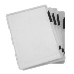 Quatre grandes bo�tes de classement a4 robustes et durables avec poign�es organisateurs de dossiers pour ...