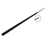 Queue de billard carambole noire - 140cm - bois erable massif - embout en cuir