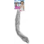 Queue de loup en peluche grise - accessoire de d�guisement pour adulte
