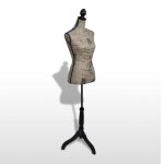 Qutianshop® buste de couture mannequin de femme marron et noir jute réglable en hauteur de 133 cm à 168 ... Qutianshop® buste de couture mannequin de femme marron et noir jute réglable en hauteur de 133 cm à 168 ...