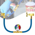 Tuyau de charge rfrigrant r134a - bigilantuh - 40 cm - manomtre intgr - antirouille - haute pression ...