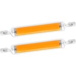R7s 78mm led 10w blanc chaud 3000k 500lm r7s j78 cob led linaire remplacer crayon halogne 40w 50wdimmable ...