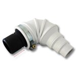 Wiltec raccord en angle 90� clapet anti - retour dn40 collier de serrage pour pompe relevage ? pour eaux ...