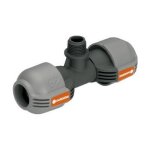 Raccord pour arroseurs gardena 2786 - 20 - t� egal - etanch�it� automatique - plastique
