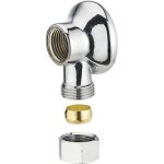 Raccord bicone chrom� (a visser) pour tube cuivre coude applique murale �14 - femelle 15x21 (1 / 2) noyon ...