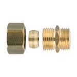 Raccord bic�ne droit laiton - m 3 / 8 - diam�tre 12 mm