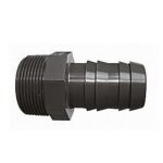 Raccord 1pouce 1 / 2 male à visser et 38 mm cannelé - interplast Raccord 1pouce 1 / 2 male à visser et 38 mm cannelé - interplast